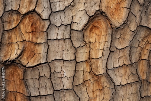 Photo of the hidden textures of tree bark in close-up. Generative AI photo