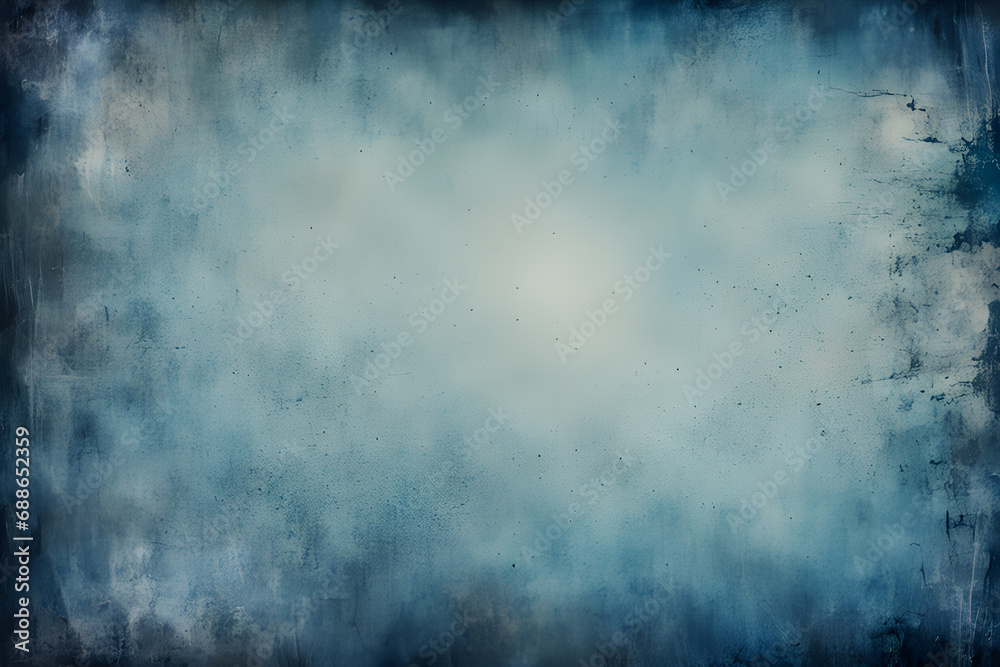 Obraz premium Abstract bright rich dark blue vintage background with scratches and damages