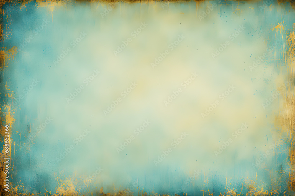 Obraz premium Bright blue vintage background with scratches and damages