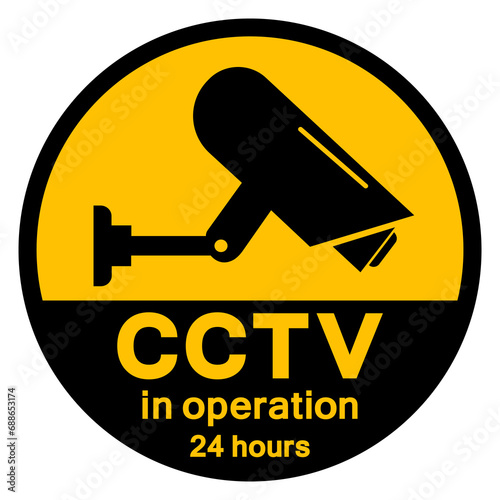 CCTV In Operation 24 Hours Symbol Sign, Vector Illustration, Isolate On White Background Label .EPS10