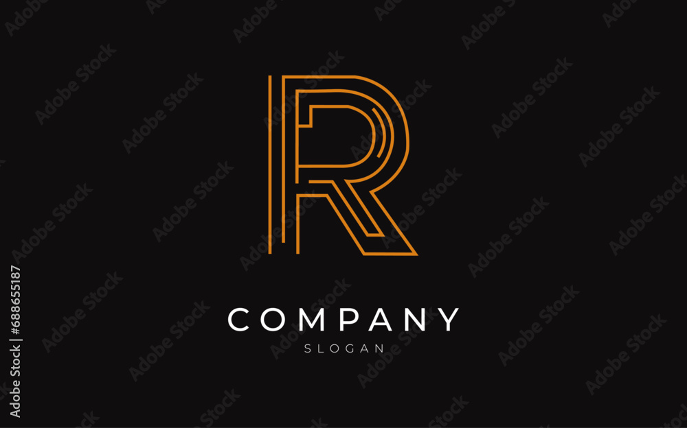 R logo design concept for a company