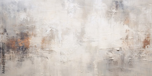 a white wallpaper with distressed grey paint, texture-rich compositions