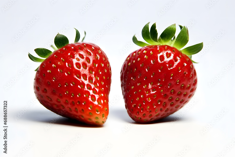 Sweet strawberry on white background. Neural network AI generated art Sweet strawberry on white background. Neural network AI generated art