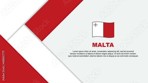 Free Download Malta Flag Abstract Background Design Template. Malta Independence Day Banner Cartoon Vector Illustration. Malta Illustration - GFXLoad