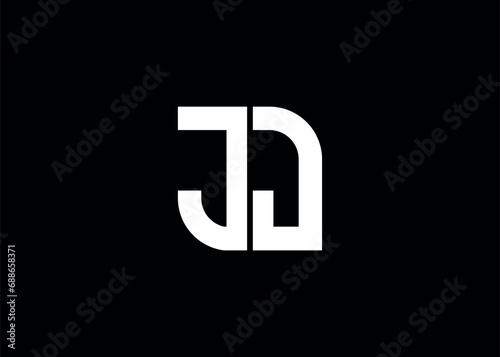 Monogram Letter JJ Logo Design vector template