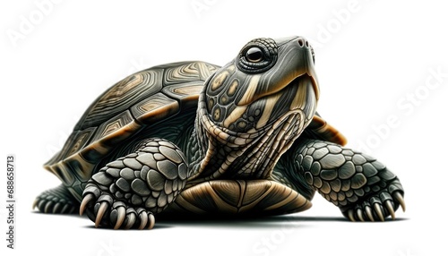 Tortoise Illustration Isolated on White