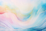 gentle abstract futuristic waves of watercolor paint,pastel tones, background,design concept