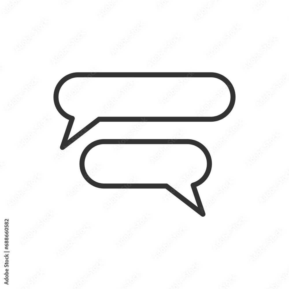 Speech bubbles, linear icon. Line with editable stroke Speech bubbles, linear icon. Line with editable stroke