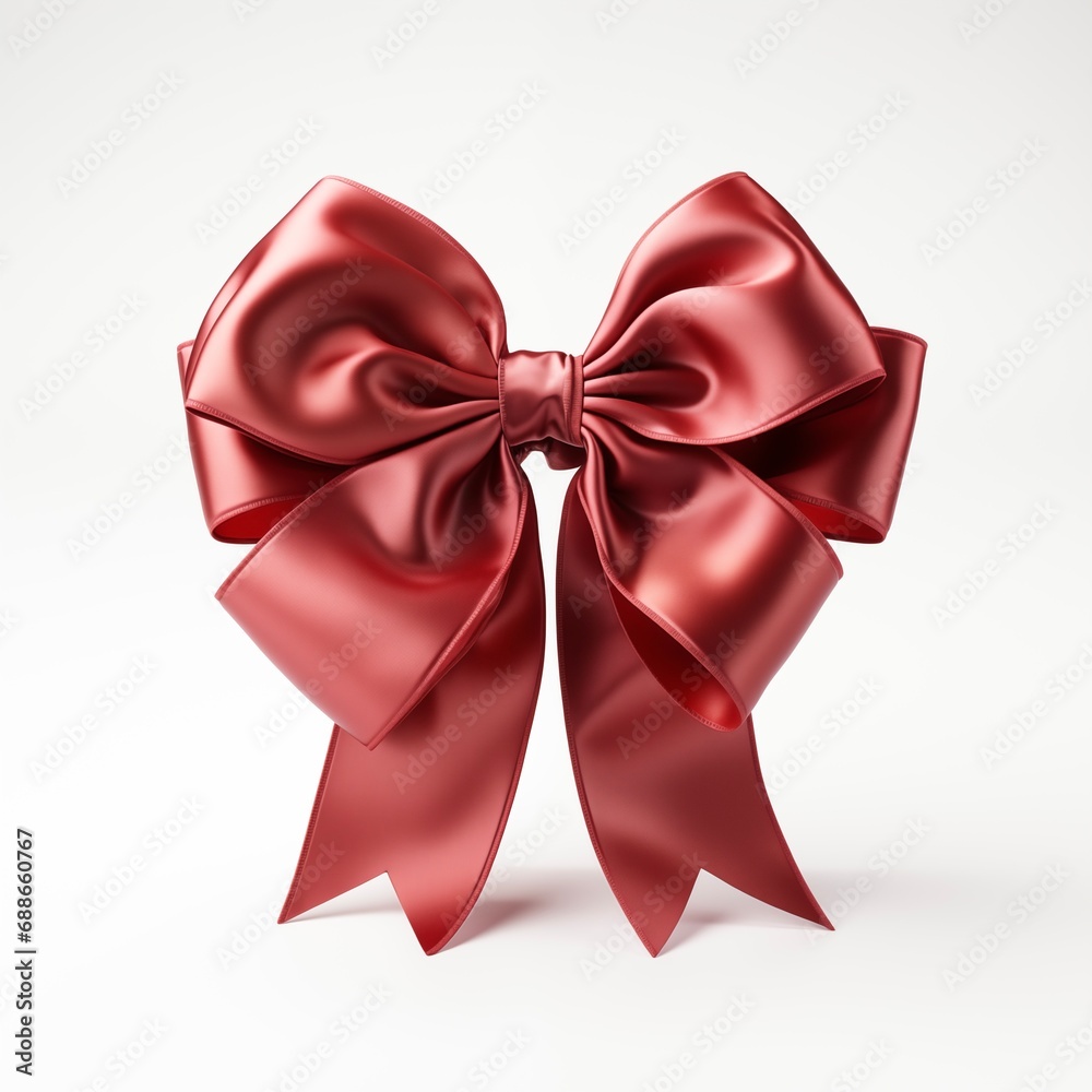 Red ribbon and bow, generative ai