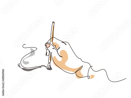 sketch lifestyle A044_chinese calligraphy show the culture of chinese vector illustration graphic EPS 10
