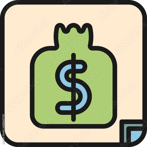 budgeting color style icons
