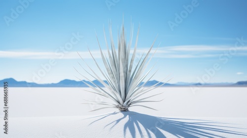 White Sands National Monument s Yucca Plants in Alamogordo  NM