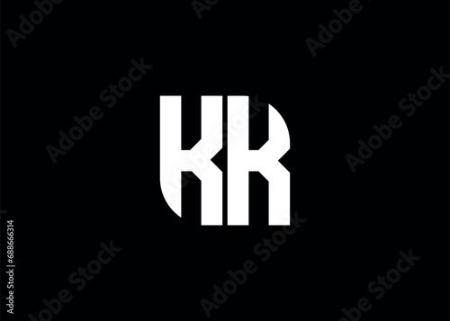 Monogram Letter KK Logo Design vector template