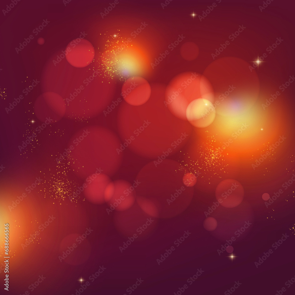 Fundo vermelho com luzes amarelas. Fundo vermelho com luzes amarelas.