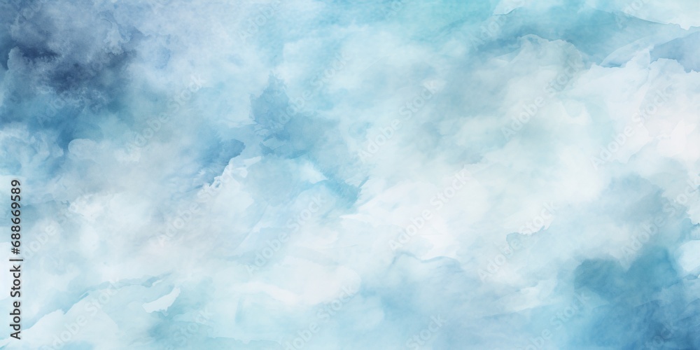 abstract painting of blue sky with clouds
