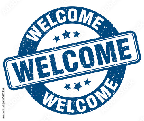 welcome stamp. welcome label. round grunge sign