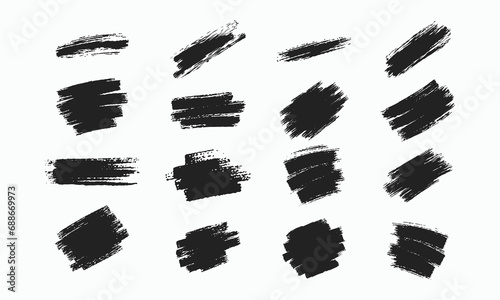 Grunge, Smudge silhouette vector illustration