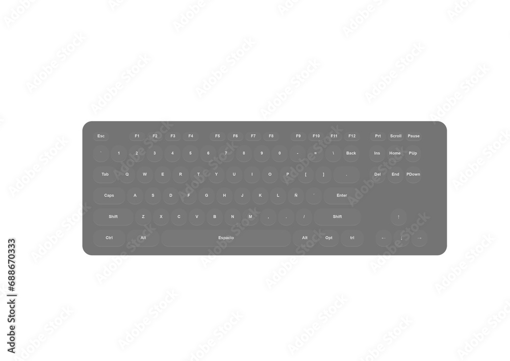 keyboard isolated on white background keyboard isolated on white background