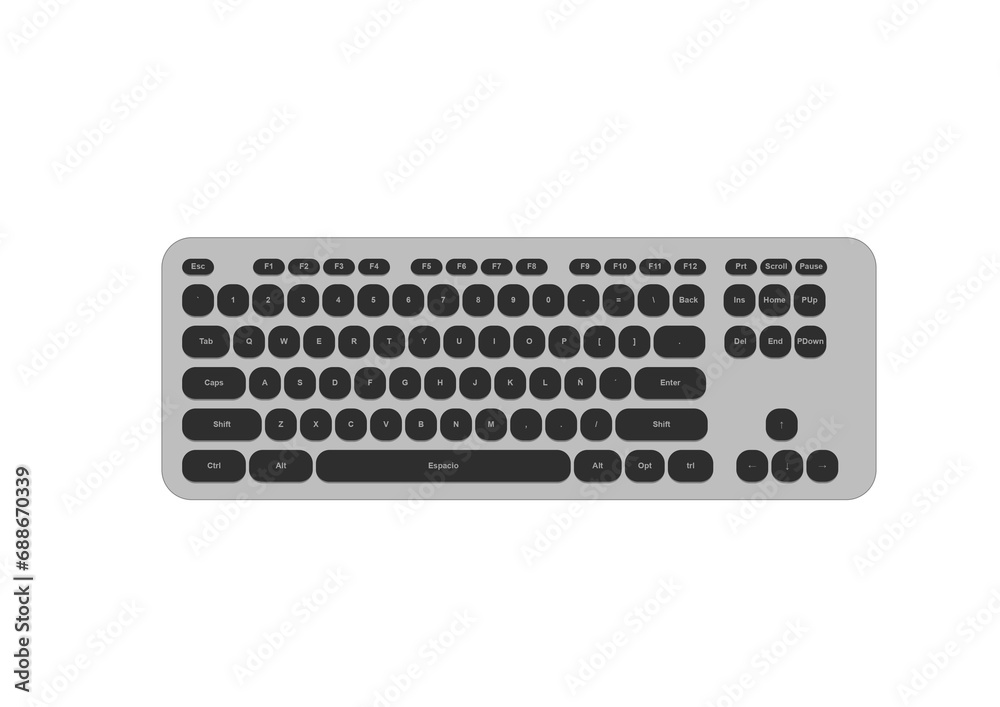 keyboard isolated on white background keyboard isolated on white background