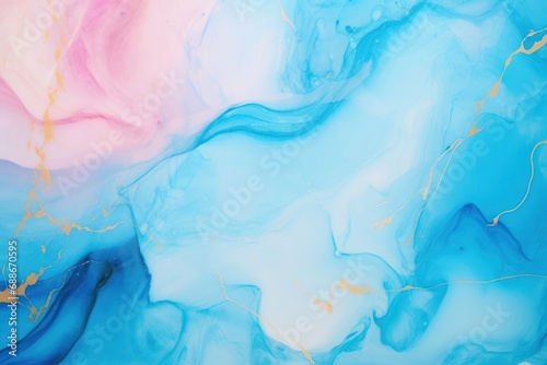 Abstract colorful background, wallpaper. Mixing acrylic paints. Modern art. Paint marble texture. Alcohol ink colors translucent, Generative AI