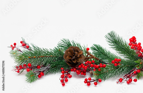 christmas decoration on white background