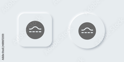 Average solid icon in neomorphic design style. Business signs vector illustration.