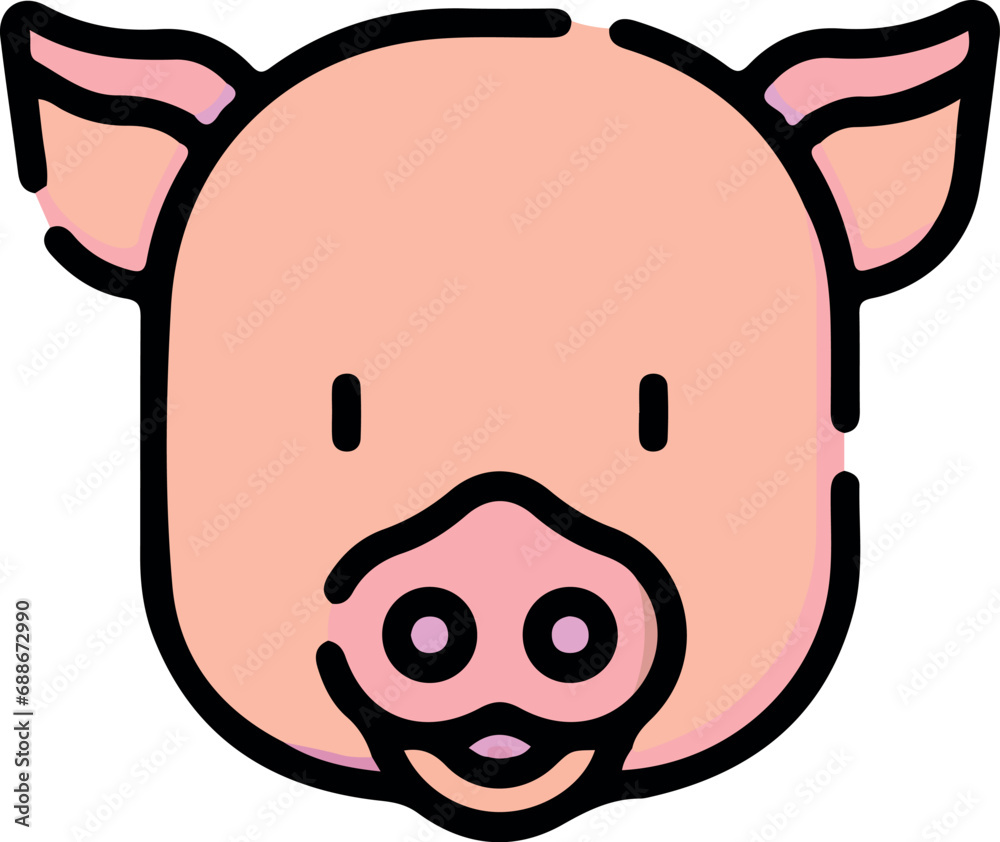 Vector illustration of animal faces with cute style. Vector illustration of animal faces with cute style.