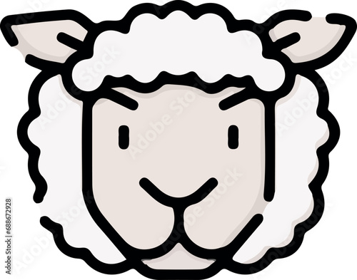 Vector illustration of animal faces with cute style.