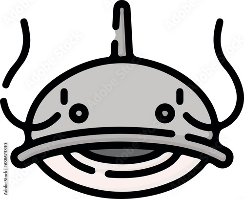 Vector illustration of animal faces with cute style.