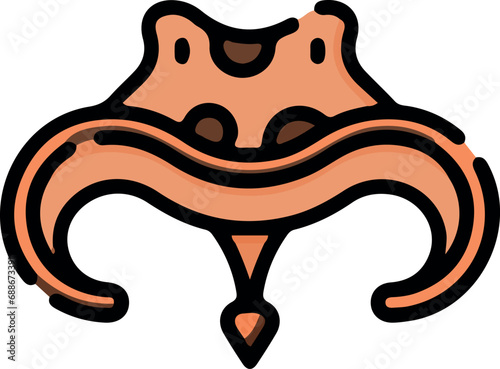 Vector illustration of animal faces with cute style.