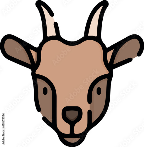 Vector illustration of animal faces with cute style.