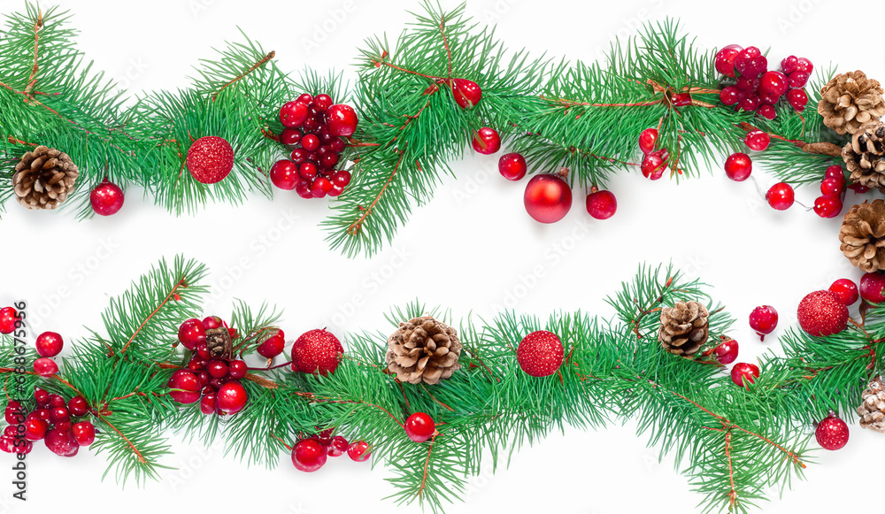 christmas decoration on white background christmas decoration on white background