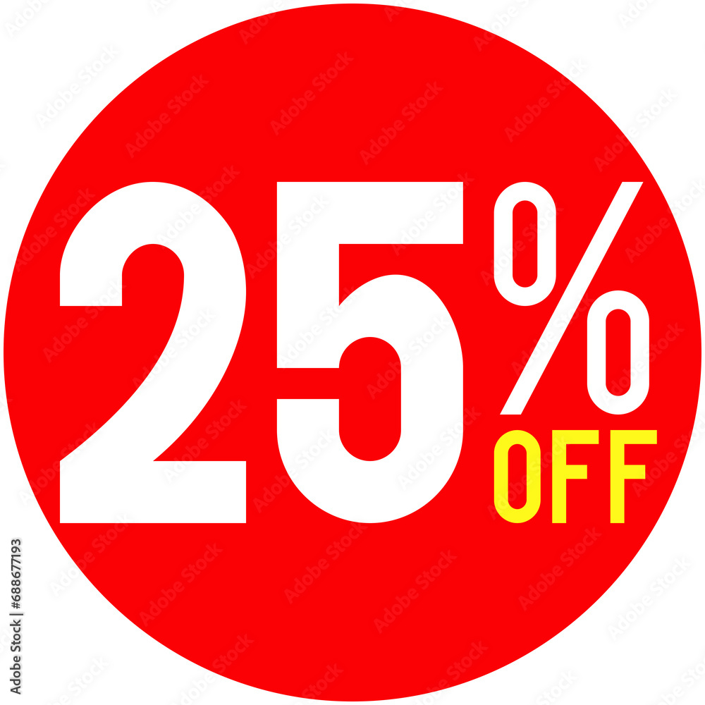 Cartoon Twenty Five Percent Sale Banner Illustration Cartoon Twenty Five Percent Sale Banner Illustration