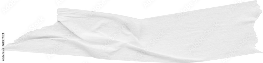 White adhesive paper tape isolated on white background White adhesive paper tape isolated on white background