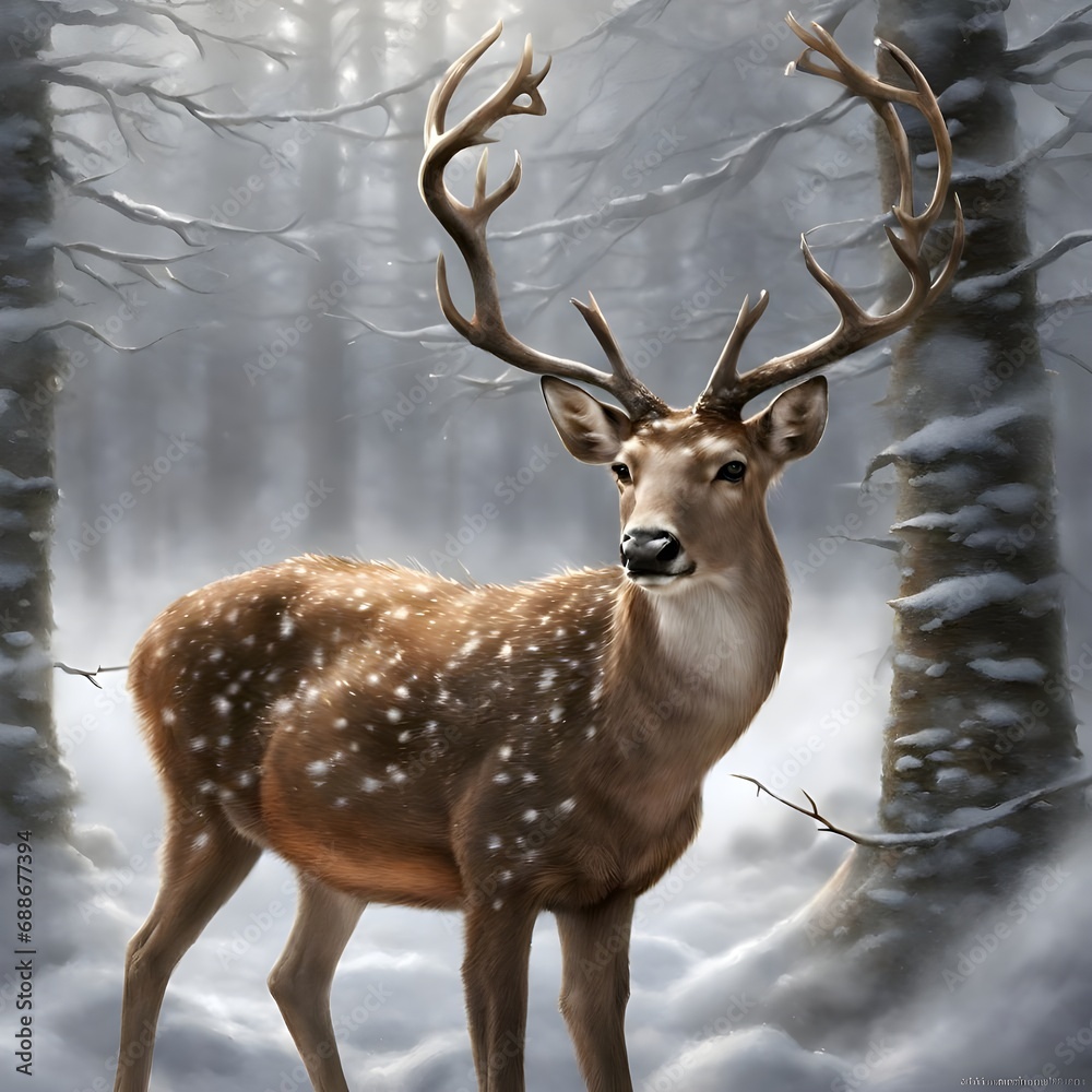 Obraz premium deer in the forest