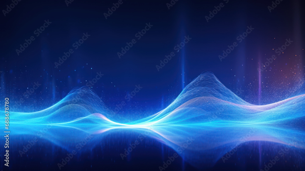 Blue Futuristic Data Wave Background Blue Futuristic Data Wave Background
