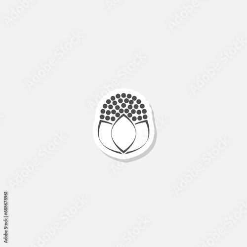 Lotus logo sticker isolated on gray background