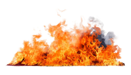 fire isolated on transparent background cutout