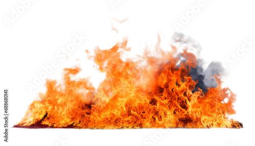 fire isolated on transparent background cutout