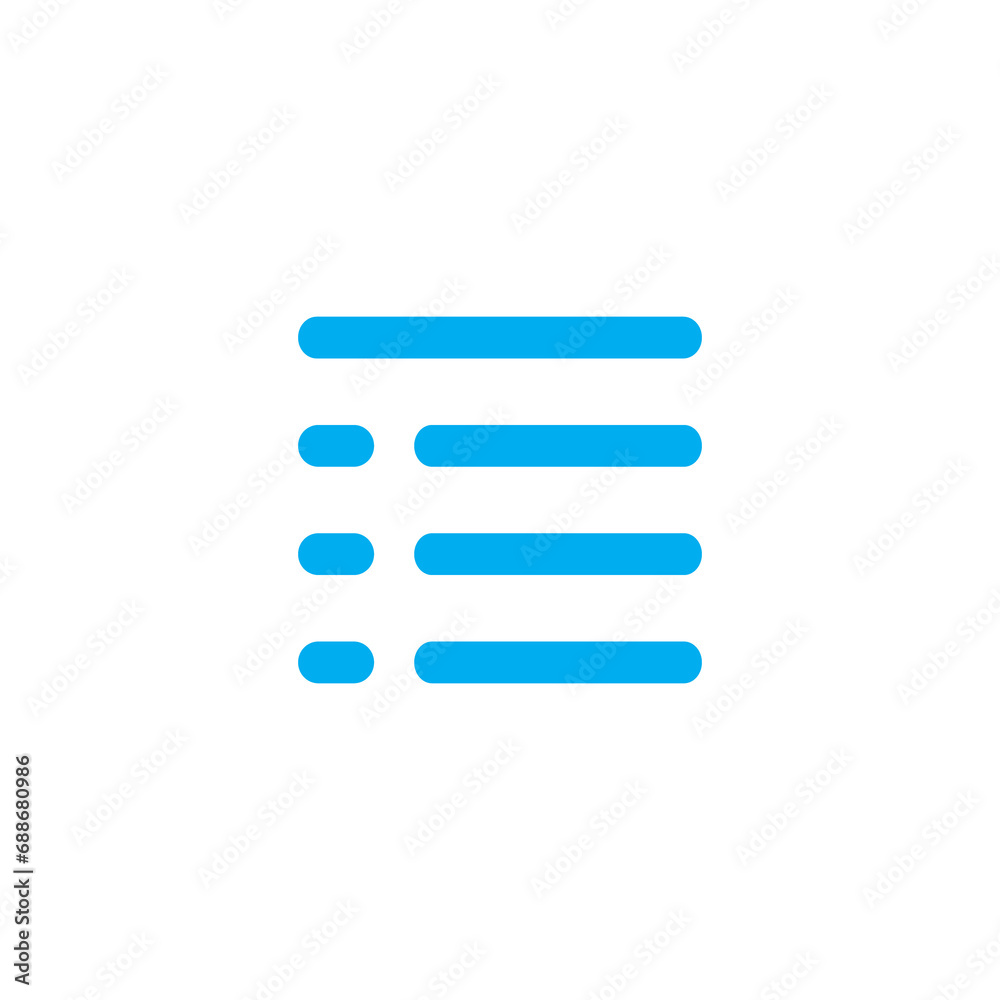 Menu list bar Menu list bar