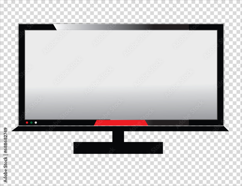 TV flat screen lcd or oled, plasma, realistic illustration, wide flatscreen monitor hanging on the wall. TV flat screen lcd or oled, plasma, realistic illustration, wide flatscreen monitor hanging on the wall.
