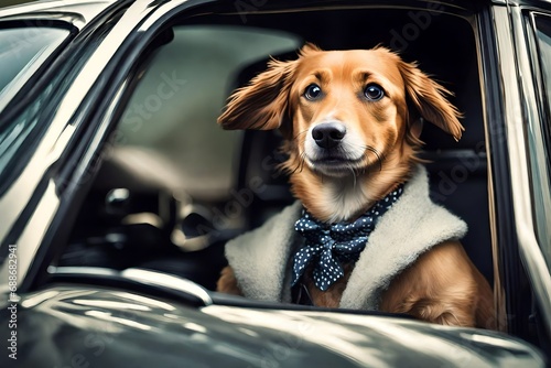 dog in car © zooriii arts