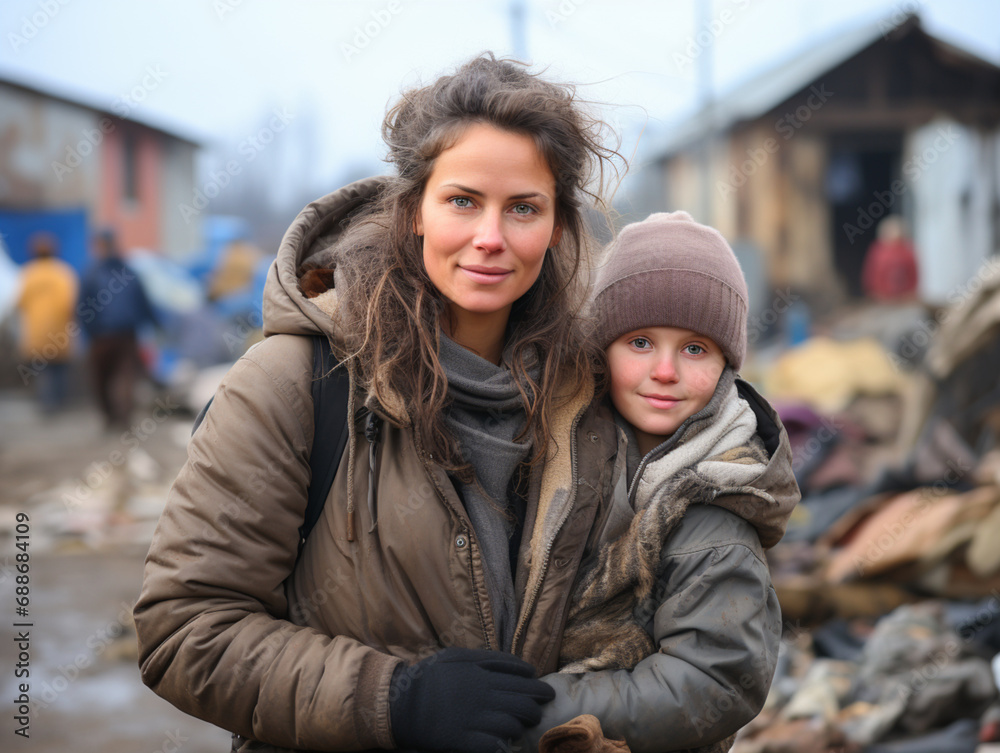 Kriegsflüchtlinge: Mutter und Kind in Not Kriegsflüchtlinge: Mutter und Kind in Not