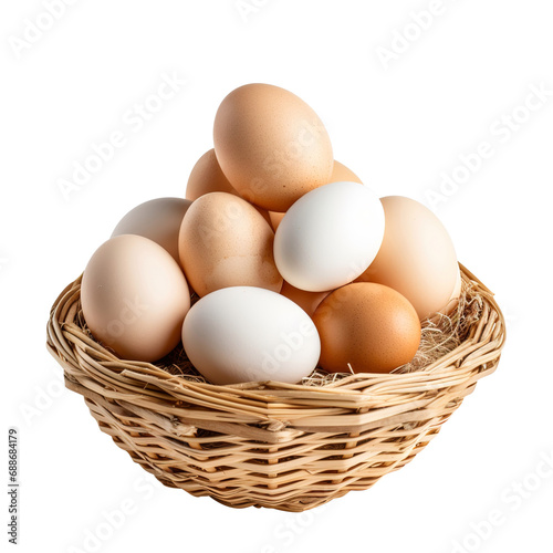 Wallpaper Mural eggs in a basket isolated on transparent background Remove png, Clipping Path, pen tool Torontodigital.ca