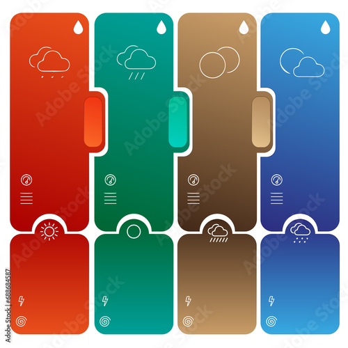 Weather app set user interface for smartphone and online business © noeldelmar