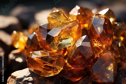 Pure amber stones  precious jewelry stone.