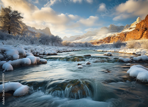 river in winter