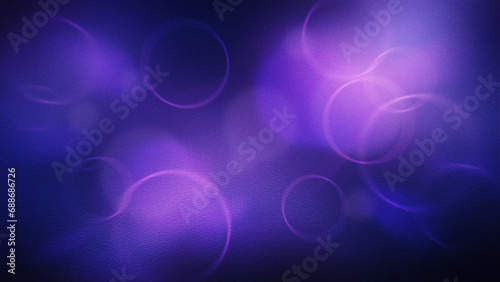 Abstract violet background with circles. Noise grain and rough.