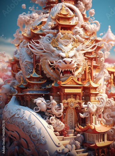 chinese dragon statue