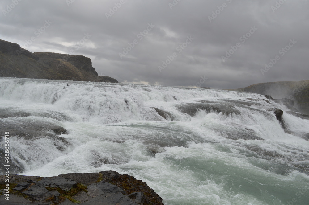 Islanda cascata Gullfoss Islanda cascata Gullfoss